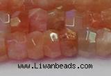 CRB1932 15.5 inches 6*10mm faceted rondelle sunstone beads