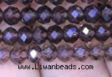 CRB1957 15.5 inches 3*4mm faceted rondelle smoky quartz beads