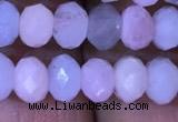 CRB1968 15.5 inches 4*6mm faceted rondelle morganite beads