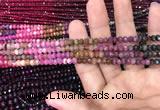 CRB1970 15.5 inches 3.5*5mm faceted rondelle tourmaline beads