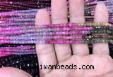 CRB1971 15.5 inches 3*4mm faceted rondelle tourmaline beads