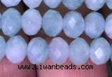 CRB1987 15.5 inches 4*6mm faceted rondelle amazonite gemstone beads