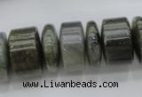 CRB203 15.5 inches 6*18mm - 13*18mm rondelle labradorite beads