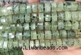 CRB2043 15.5 inches 12mm - 13mm faceted tyre prehnite beads