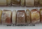 CRB205 15.5 inches 6*18mm - 13*18mm rondelle yellow agate beads