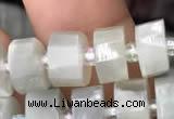 CRB2080 15.5 inches 7mm - 8mm faceted tyre grey moonstone beads