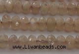 CRB210 15.5 inches 3*4mm faceted rondelle moonstone beads