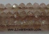 CRB211 15.5 inches 3*4mm faceted rondelle strawberry quartz beads