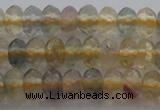 CRB214 15.5 inches 3*4mm faceted rondelle yellow fluorite beads