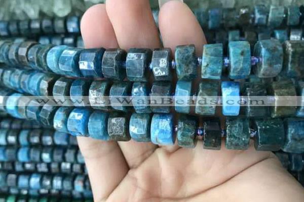 CRB2145 15.5 inches 7mm - 8mm faceted tyre apatite gemstone beads