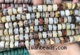 CRB2180 15.5 inches 9mm - 10mm faceted tyre crazy lace agate beads