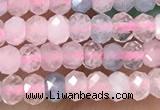 CRB2236 15.5 inches 2*3mm faceted rondelle morganite beads