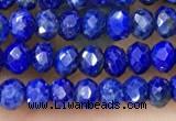 CRB2241 15.5 inches 2*3mm faceted rondelle lapis lazuli beads