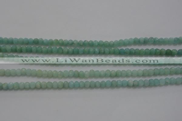 CRB226 15.5 inches 2.5*4mm faceted rondelle amazonite beads