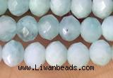 CRB2260 15.5 inches 3*4mm faceted rondelle amazonite beads