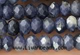 CRB2268 15.5 inches 3*4mm faceted rondelle sapphire beads