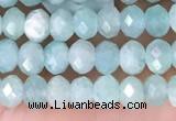 CRB2270 15.5 inches 3*4mm faceted rondelle amazonite beads