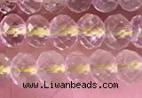 CRB2275 15.5 inches 4*6mm faceted rondelle lemon quartz beads