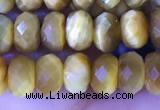 CRB2289 15.5 inches 4*6mm faceted rondelle golden tiger eye beads