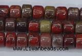 CRB2505 15.5 inches 6*8mm rondelle brecciated jasper beads