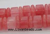 CRB252 15.5 inches 5*14mm - 10*14mm rondelle cherry quartz beads