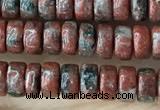 CRB2569 15.5 inches 2*4mm heishi brecciated jasper beads wholesale