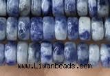 CRB2576 15.5 inches 2*4mm heishi blue spot stone beads wholesale