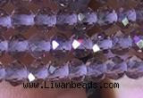 CRB2603 15.5 inches 2*3mm faceted rondelle smoky quartz beads