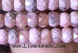 CRB2618 15.5 inches 2.5*4mm faceted rondelle rhodochrosite beads