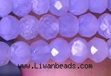 CRB2627 15.5 inches 3*4mm faceted rondelle blue chalcedony beads