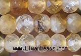 CRB2633 15.5 inches 4*5mm faceted rondelle citrine gemstone beads