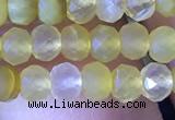 CRB2635 15.5 inches 3*4mm faceted rondelle yellow opal beads