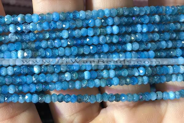 CRB2640 15.5 inches 2*3mm faceted rondelle apatite gemstone beads