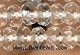 CRB2670 15.5 inches 4*6mm faceted rondelle white crystal beads