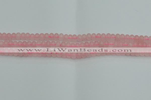 CRB2800 15.5 inches 4*6mm rondelle rose quartz beads wholesale