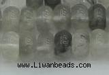 CRB2807 15.5 inches 6*10mm rondelle cloudy quartz beads wholesale