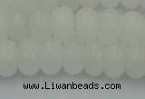 CRB2812 15.5 inches 6*10mm rondelle white jade beads wholesale