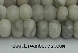 CRB2862 15.5 inches 6*10mm rondelle grey agate beads