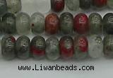 CRB2870 15.5 inches 4*6mm rondelle blood jasper beads