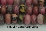 CRB2886 15.5 inches 5*8mm rondelle rhodonite beads wholesale