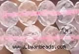 CRB3003 15.5 inches 8*10mm faceted rondelle rose quartz beads