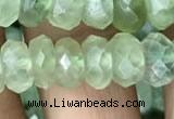 CRB3016 15.5 inches 6*10mm faceted rondelle prehnite beads