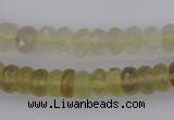 CRB303 15.5 inches 5*8mm - 10*14mm faceted rondelle lemon quartz beads