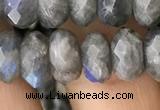 CRB3050 15.5 inches 6*10mm faceted rondelle labradorite beads