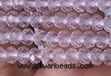 CRB3100 15.5 inches 2*3mm faceted rondelle tiny white crystal beads