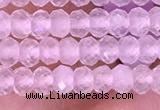 CRB3101 15.5 inches 2*3mm faceted rondelle tiny rose quartz beads