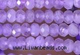 CRB3104 15.5 inches 2*3mm faceted rondelle tiny lavender amethyst beads