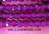 CRB3112 15.5 inches 2*3mm faceted rondelle tiny garnet beads