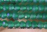 CRB3127 15.5 inches 2*3mm faceted rondelle tiny green agate beads