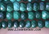 CRB3128 15.5 inches 2*3mm faceted rondelle tiny malachite beads